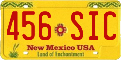 NM license plate 456SIC