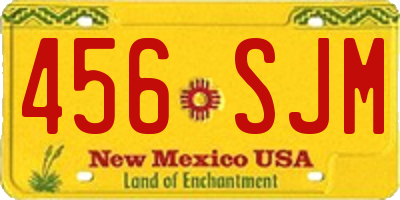 NM license plate 456SJM
