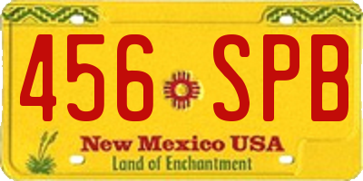 NM license plate 456SPB