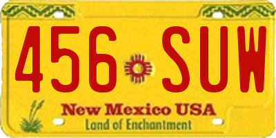 NM license plate 456SUW