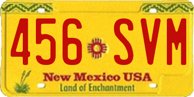 NM license plate 456SVM