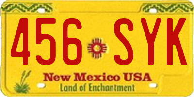NM license plate 456SYK