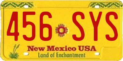 NM license plate 456SYS