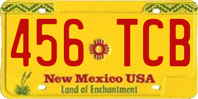 NM license plate 456TCB