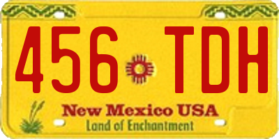 NM license plate 456TDH