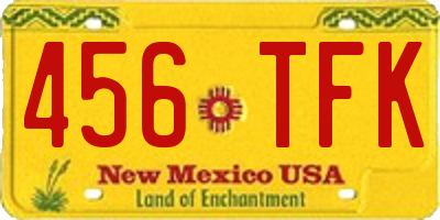 NM license plate 456TFK