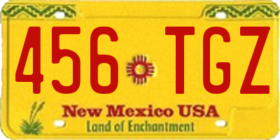 NM license plate 456TGZ