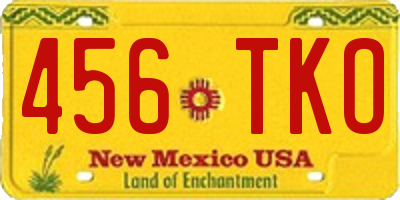 NM license plate 456TKO