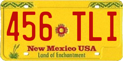 NM license plate 456TLI