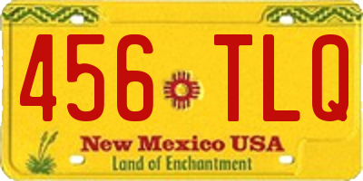 NM license plate 456TLQ