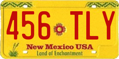 NM license plate 456TLY