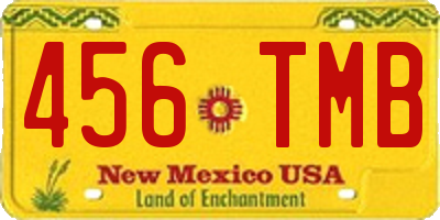 NM license plate 456TMB