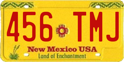NM license plate 456TMJ