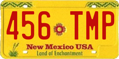 NM license plate 456TMP