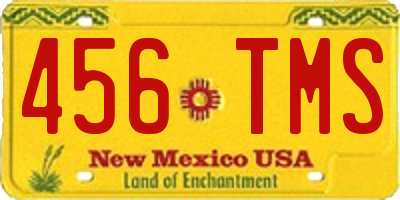 NM license plate 456TMS