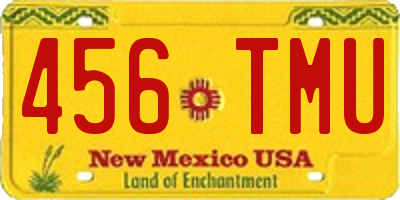 NM license plate 456TMU