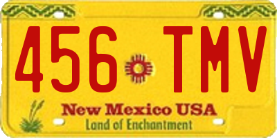 NM license plate 456TMV