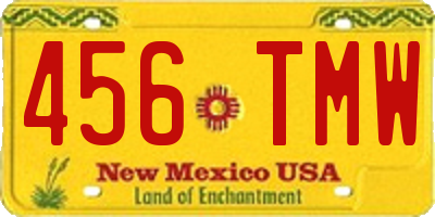 NM license plate 456TMW