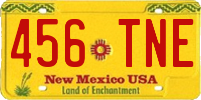 NM license plate 456TNE