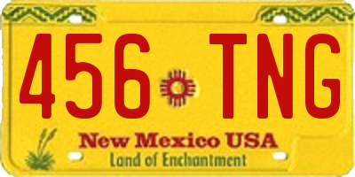 NM license plate 456TNG