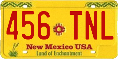 NM license plate 456TNL