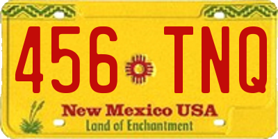 NM license plate 456TNQ