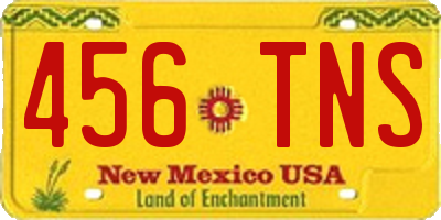 NM license plate 456TNS