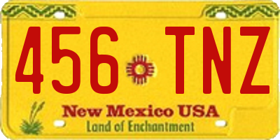 NM license plate 456TNZ