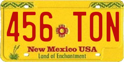NM license plate 456TON