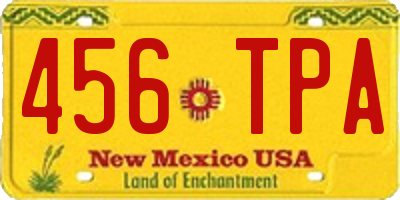 NM license plate 456TPA