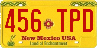 NM license plate 456TPD