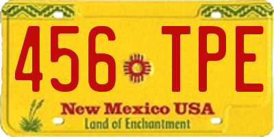 NM license plate 456TPE