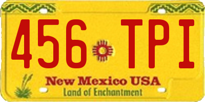 NM license plate 456TPI