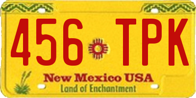 NM license plate 456TPK