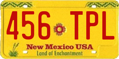 NM license plate 456TPL