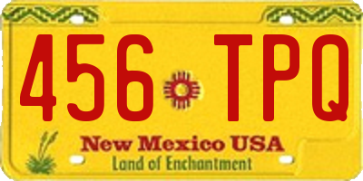 NM license plate 456TPQ