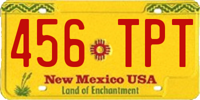 NM license plate 456TPT