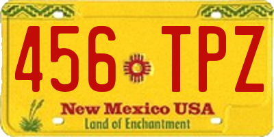 NM license plate 456TPZ