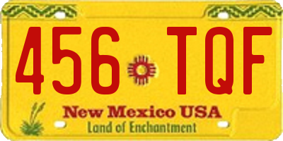 NM license plate 456TQF
