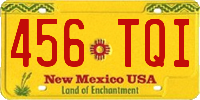 NM license plate 456TQI