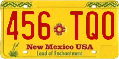 NM license plate 456TQO
