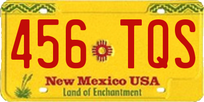 NM license plate 456TQS