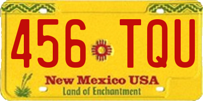 NM license plate 456TQU