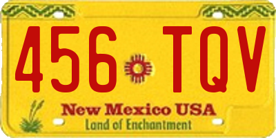 NM license plate 456TQV