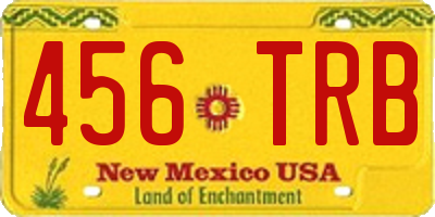 NM license plate 456TRB