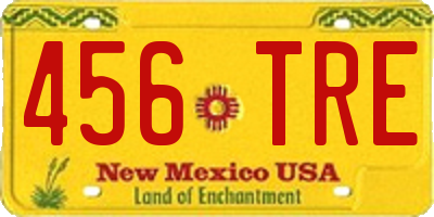 NM license plate 456TRE
