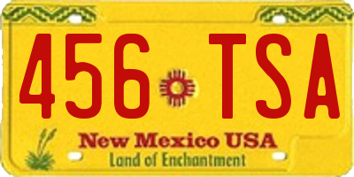 NM license plate 456TSA