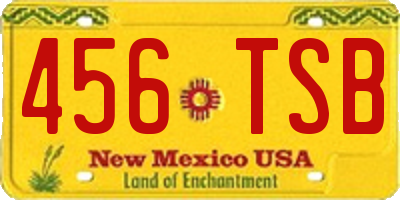 NM license plate 456TSB