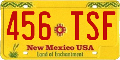 NM license plate 456TSF