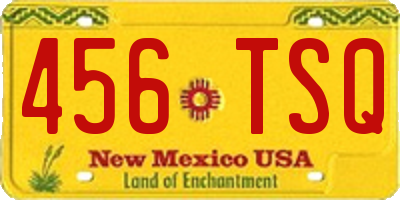 NM license plate 456TSQ